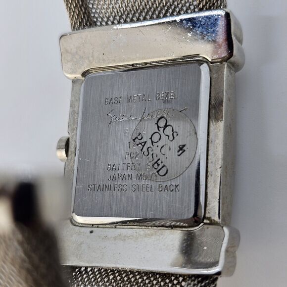 Susan Lucci Cuff Womens Watch White Dial Roman Numerals Gray Band 6" New Battery - Picture 5 of 12